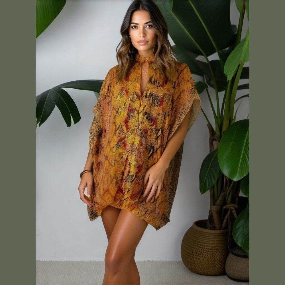 Do Everything In Love Leopard Snake Cheetah Print Poncho One Size